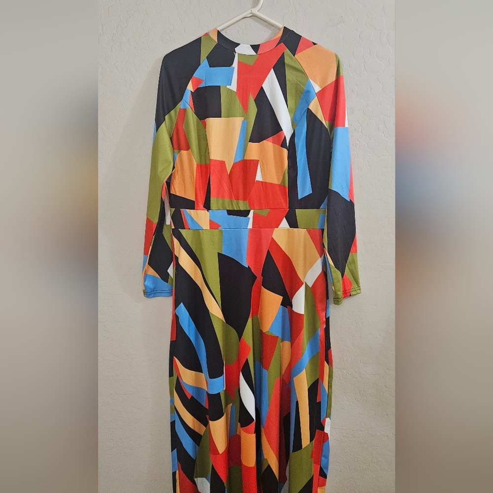Vibrant Abstract Pattern Dress